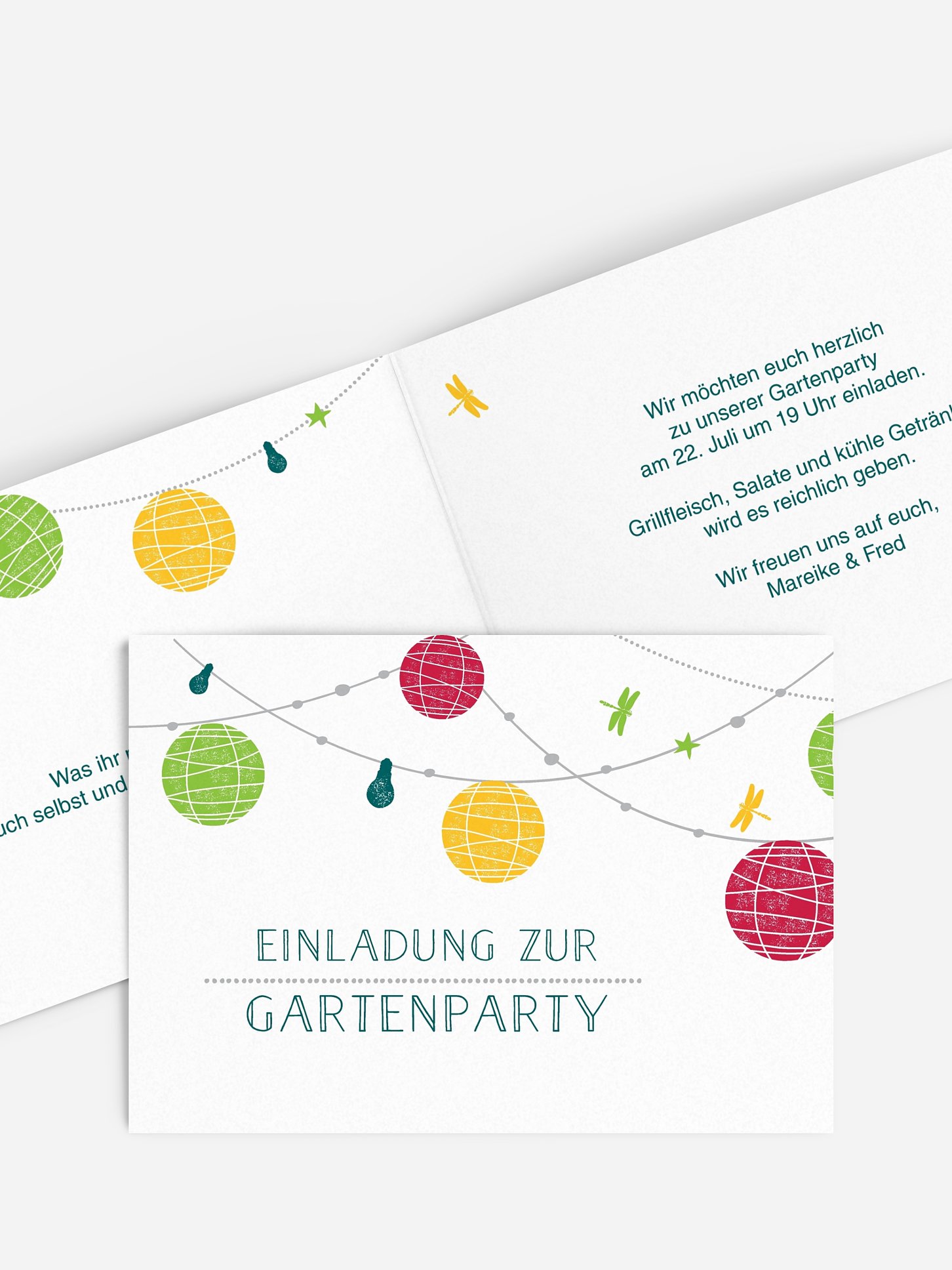 Partyeinladung Paperlanterns