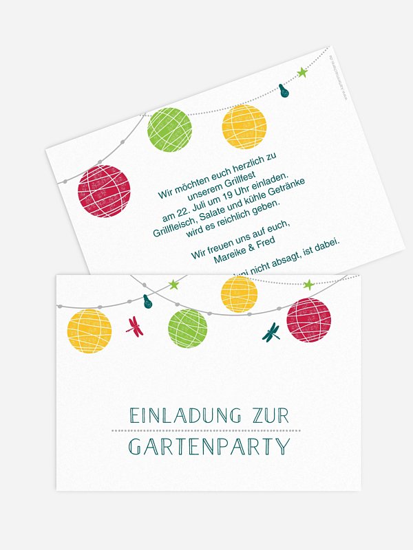 Partyeinladung Paperlanterns