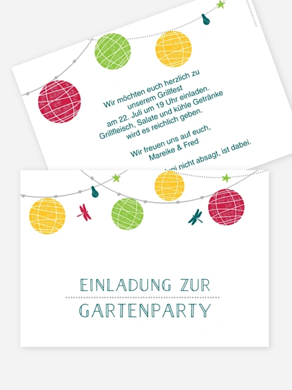 Partyeinladung Paperlanterns