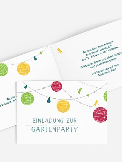 Partyeinladung Paperlanterns