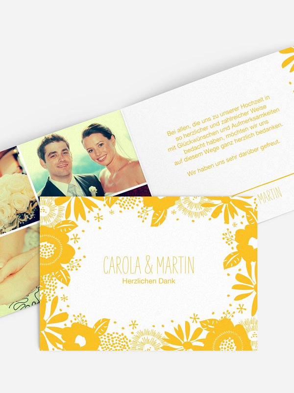 Dankeskarte Hochzeit Gardenview