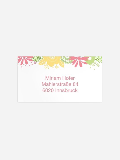 Empfängeraufkleber Party Gardenview