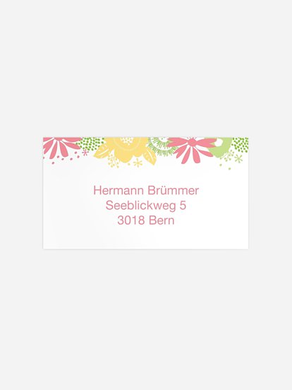 Empfängeraufkleber Party Gardenview