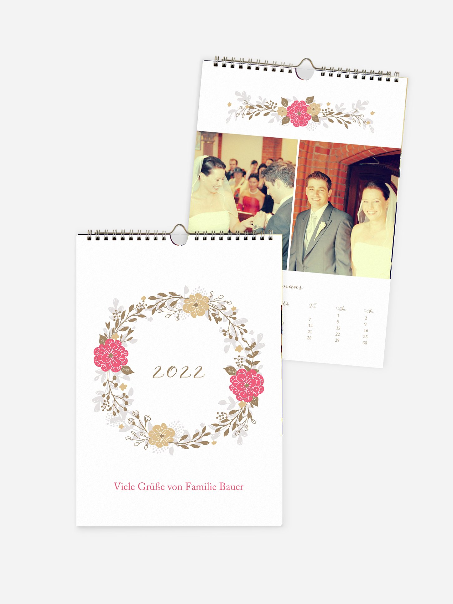 Wandkalender Blumenkranz