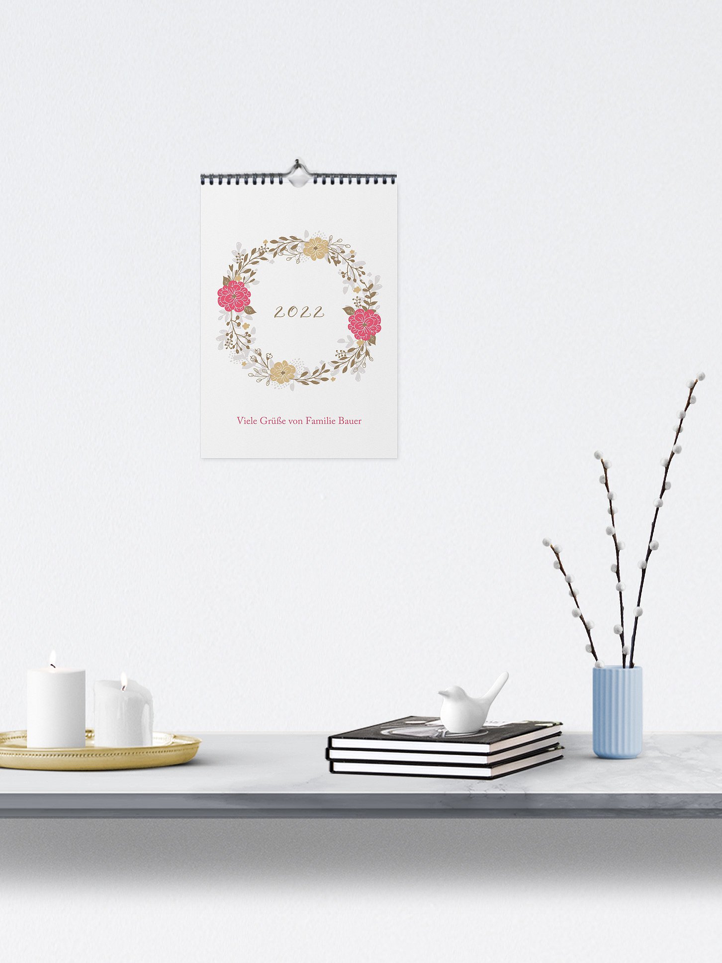 Wandkalender Blumenkranz