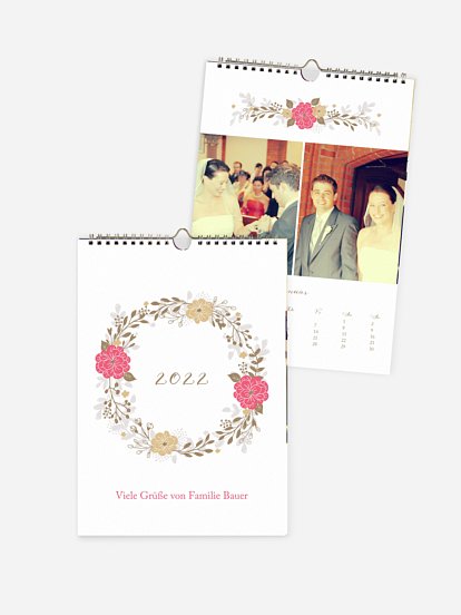 Wandkalender Blumenkranz