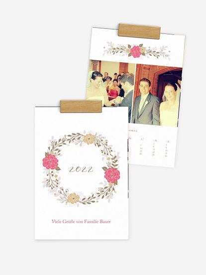 Wandkalender Blumenkranz