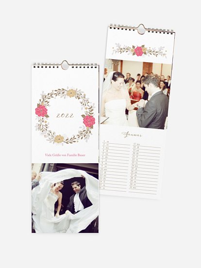 Wandkalender Blumenkranz