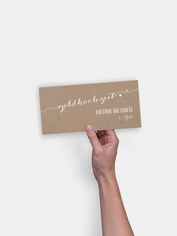 Einladung zur Goldenen Hochzeit Kalligrafie