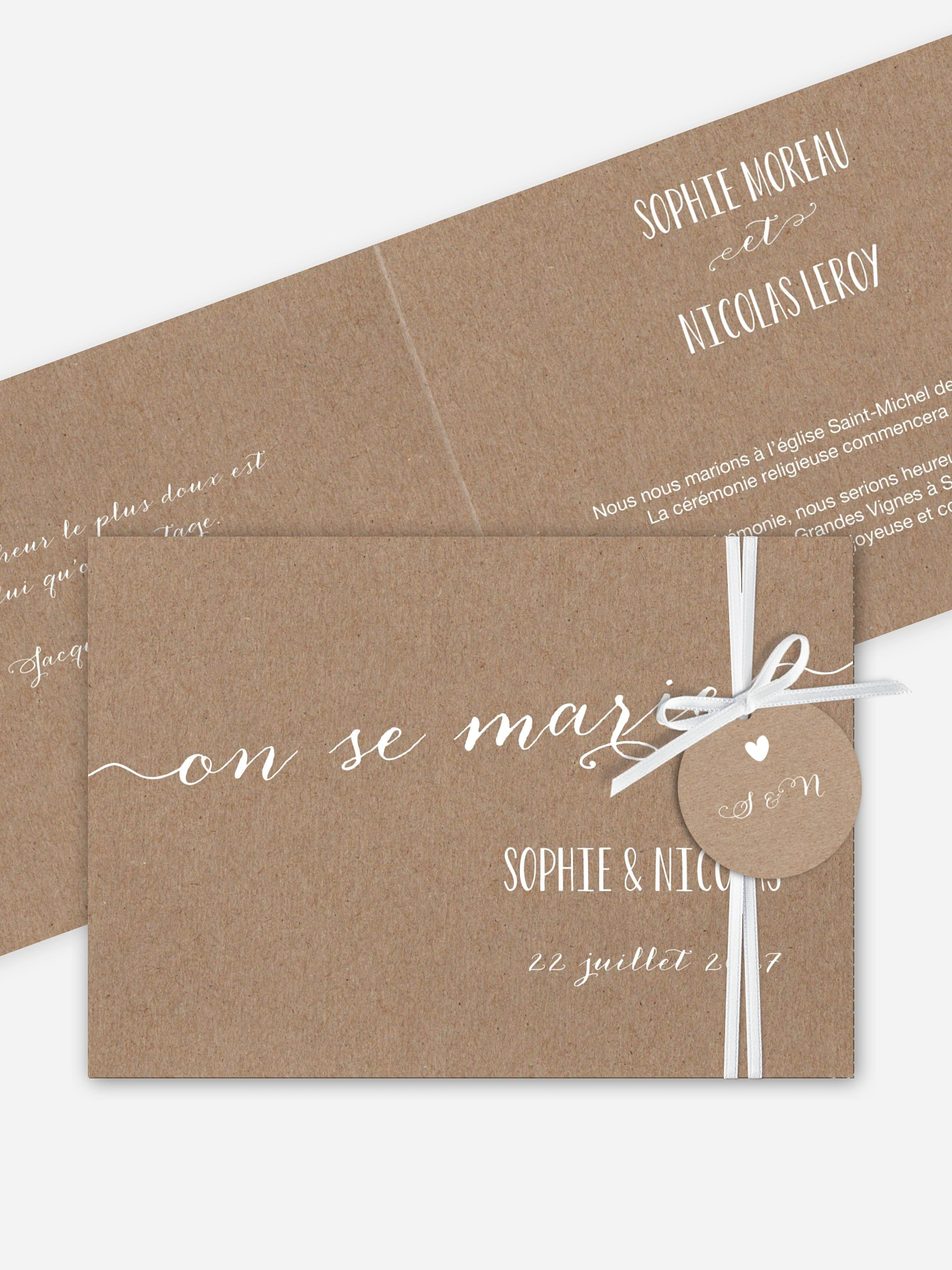 Faire-part mariage Un beau jour