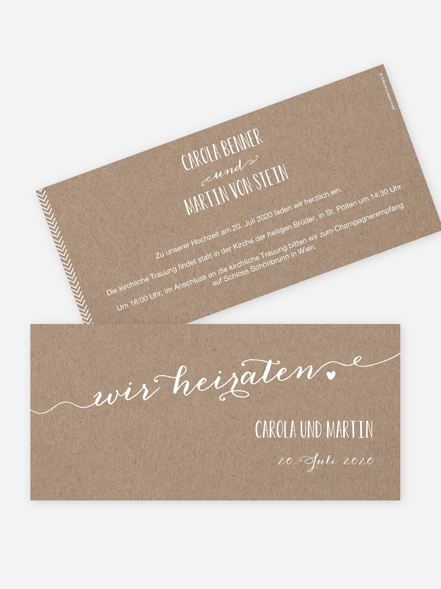 Hochzeitseinladung Kalligrafie