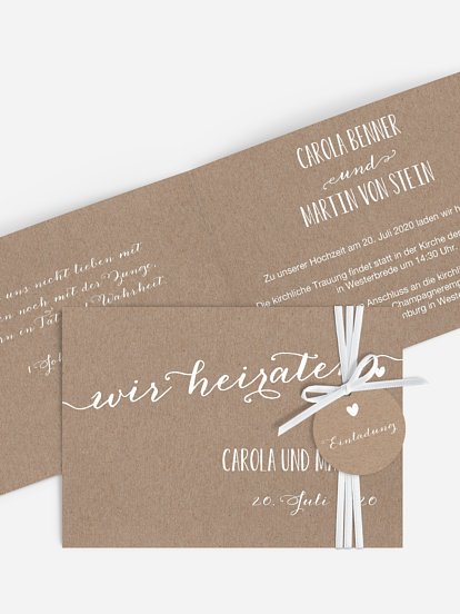 Hochzeitseinladung Kalligrafie