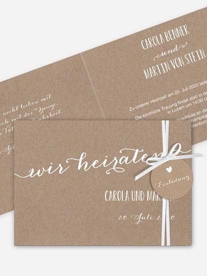 Hochzeitseinladung Kalligrafie