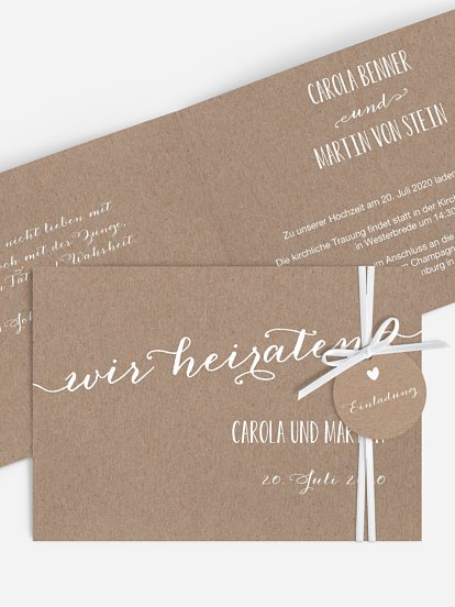 Hochzeitseinladung Kalligrafie