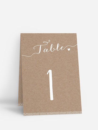 Numéro de table mariage Un beau jour