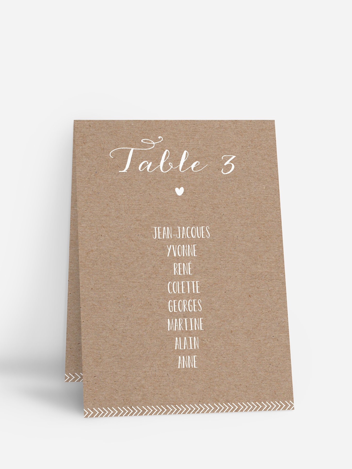 Nom de table mariage Un beau jour
