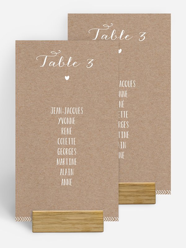 Nom de table mariage Un beau jour