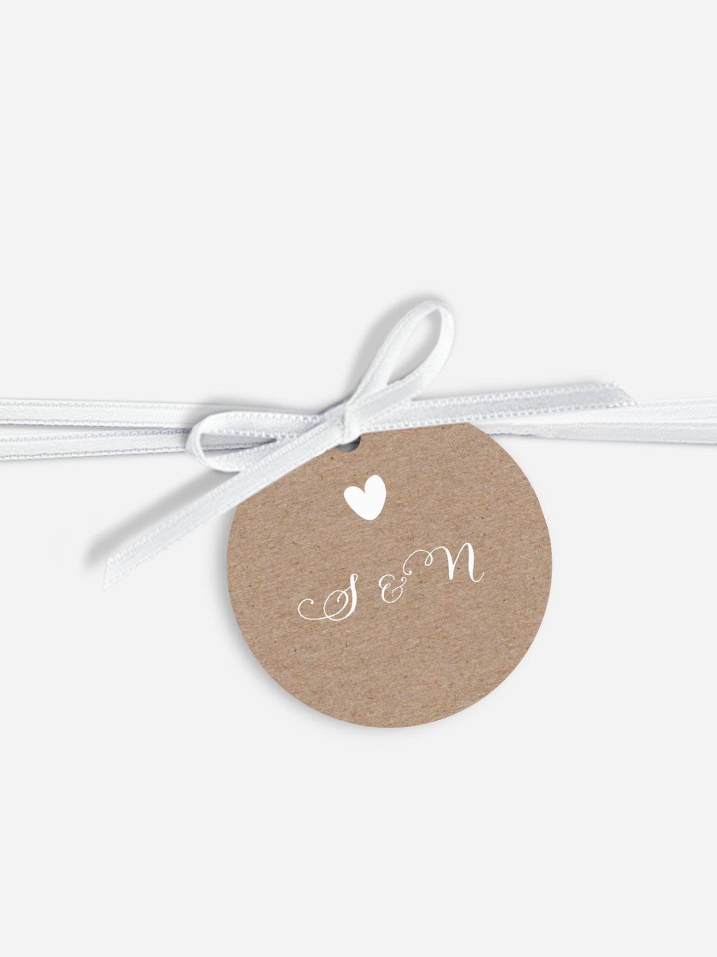Étiquette avec ruban Un beau jour