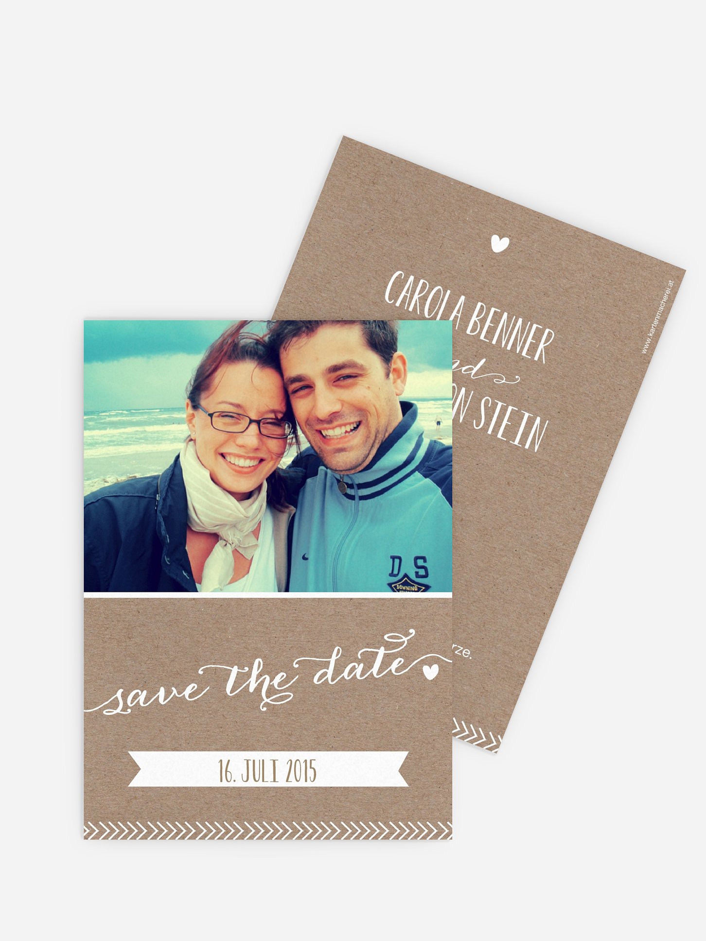 Save-the-Date Karte Kalligrafie
