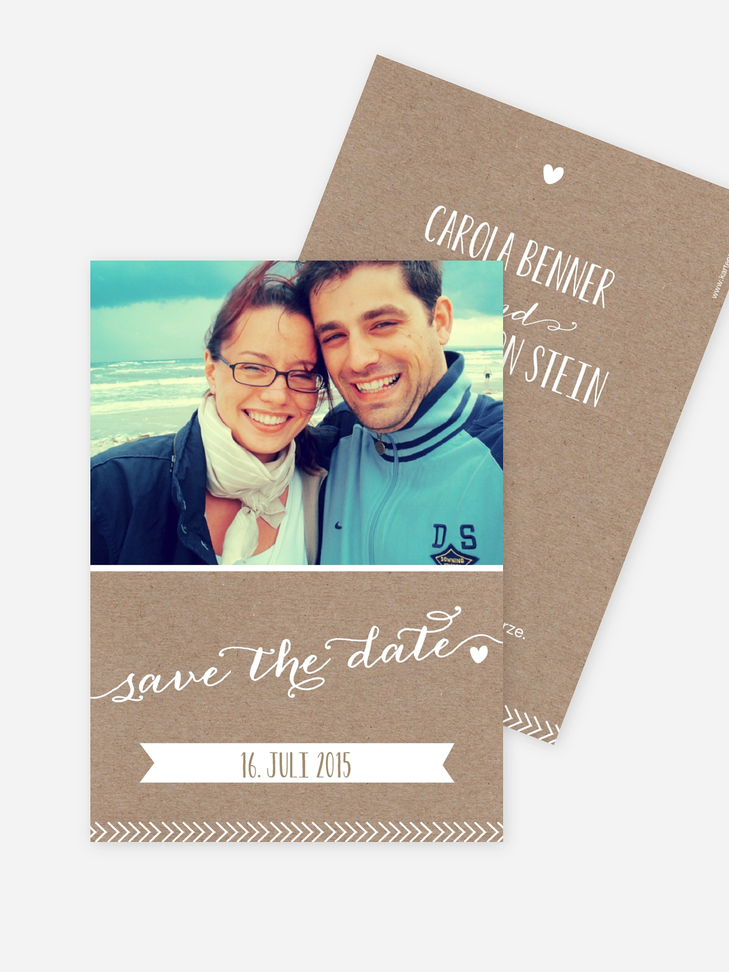 Save-the-Date Karte Kalligrafie