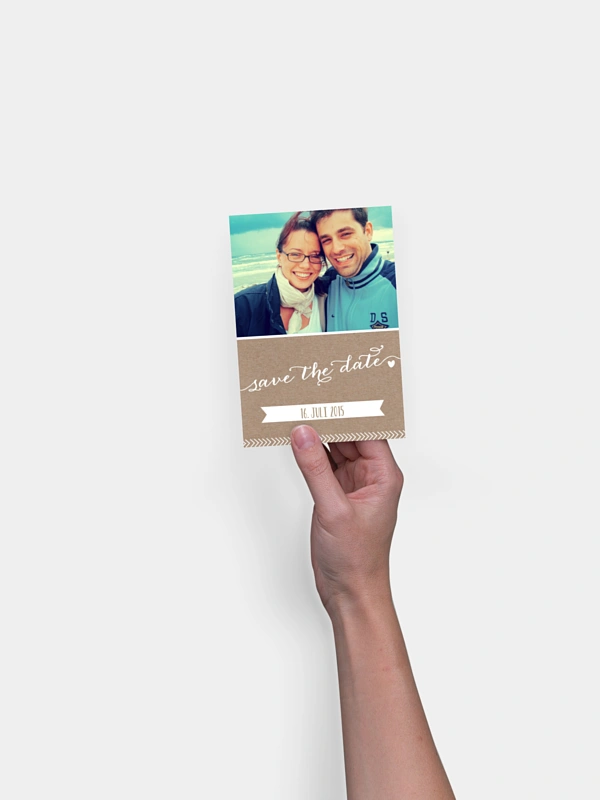 Save-the-Date Karte Kalligrafie