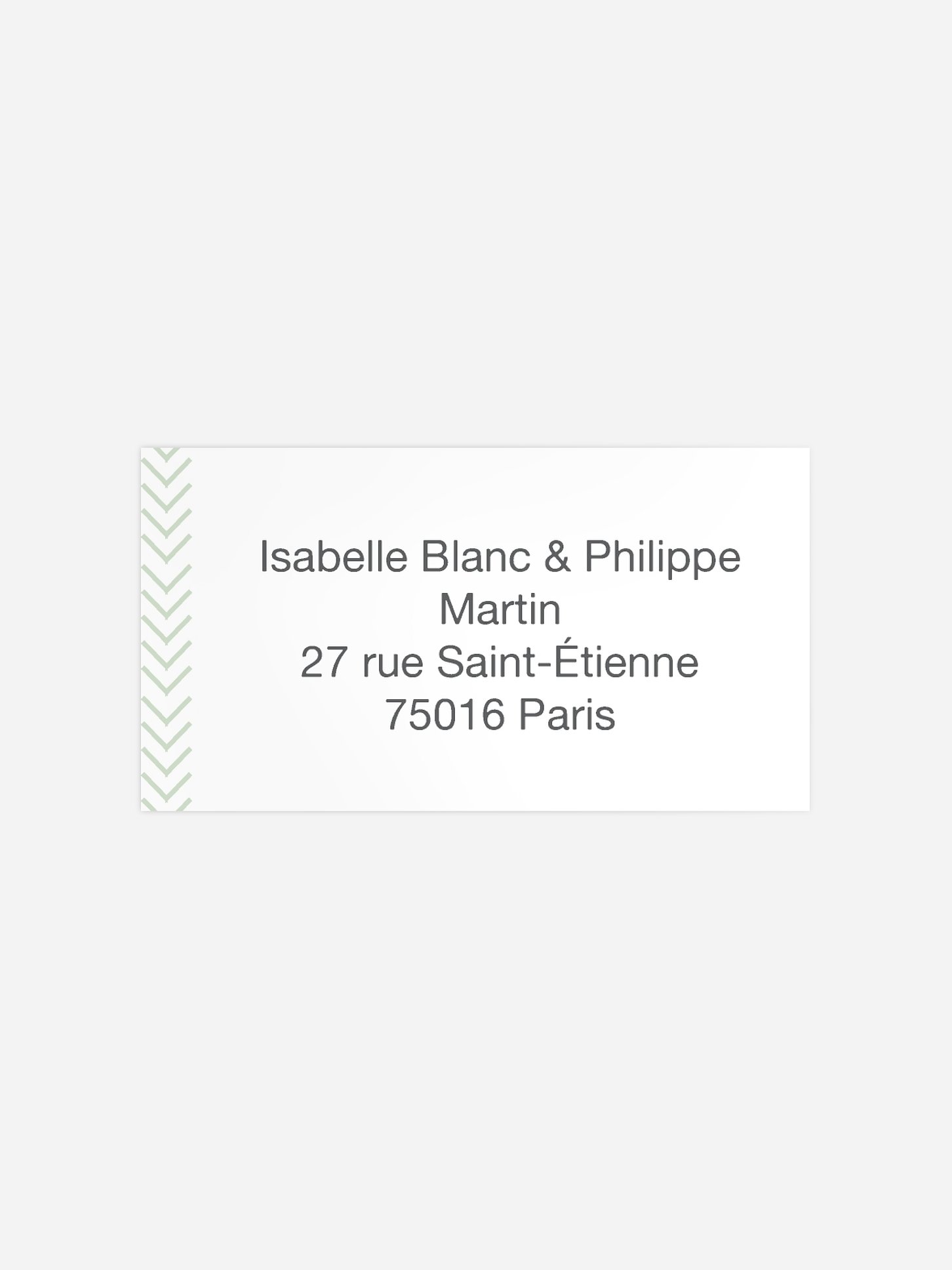 Étiquette destinataire mariage Un beau jour