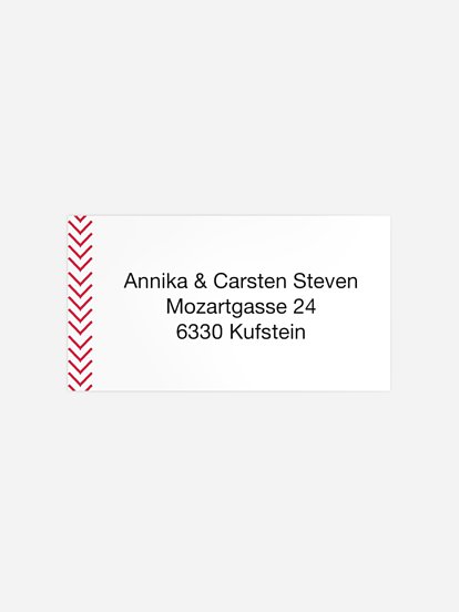 Empfängeraufkleber Hochzeit Kalligrafie