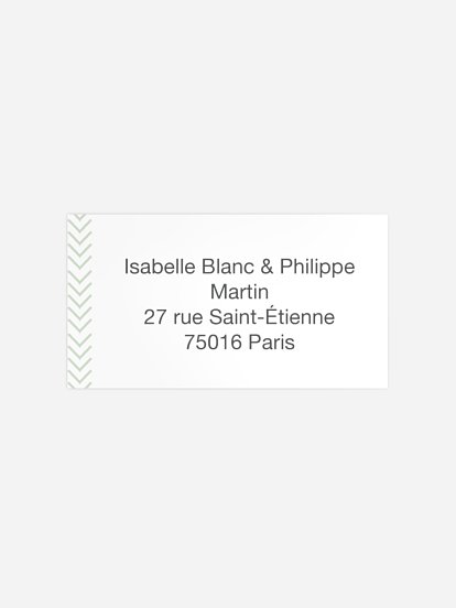 Étiquette destinataire mariage Un beau jour