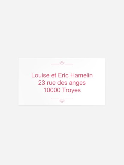 Étiquette destinataire naissance Instant de bonheur