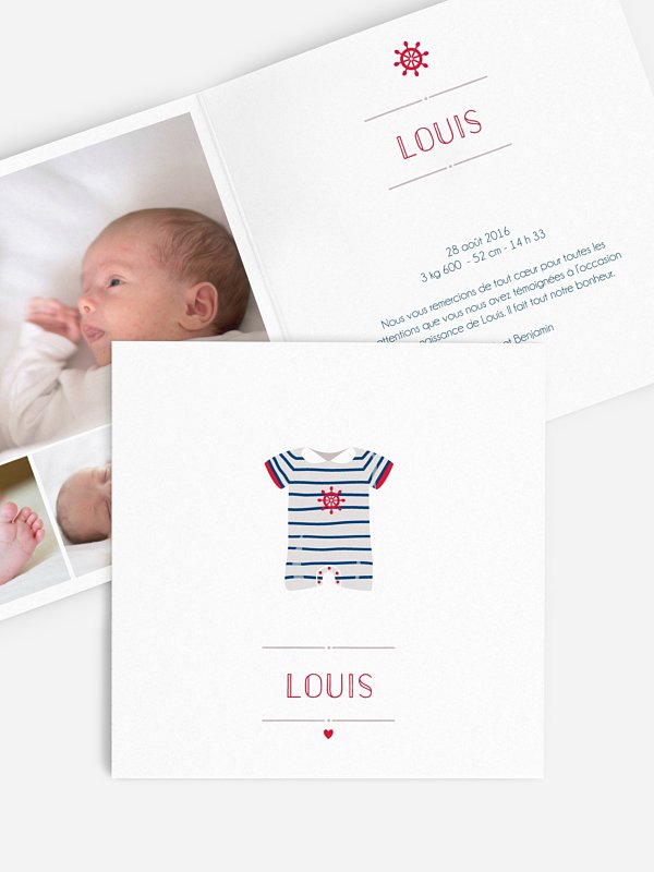 Faire-part naissance Petit marin