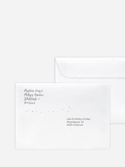 Bedruckter Briefumschlag Hochzeit Frozen