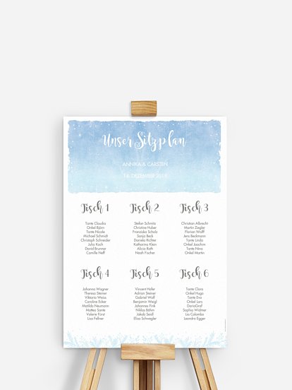 Sitzplan Plakat Frozen