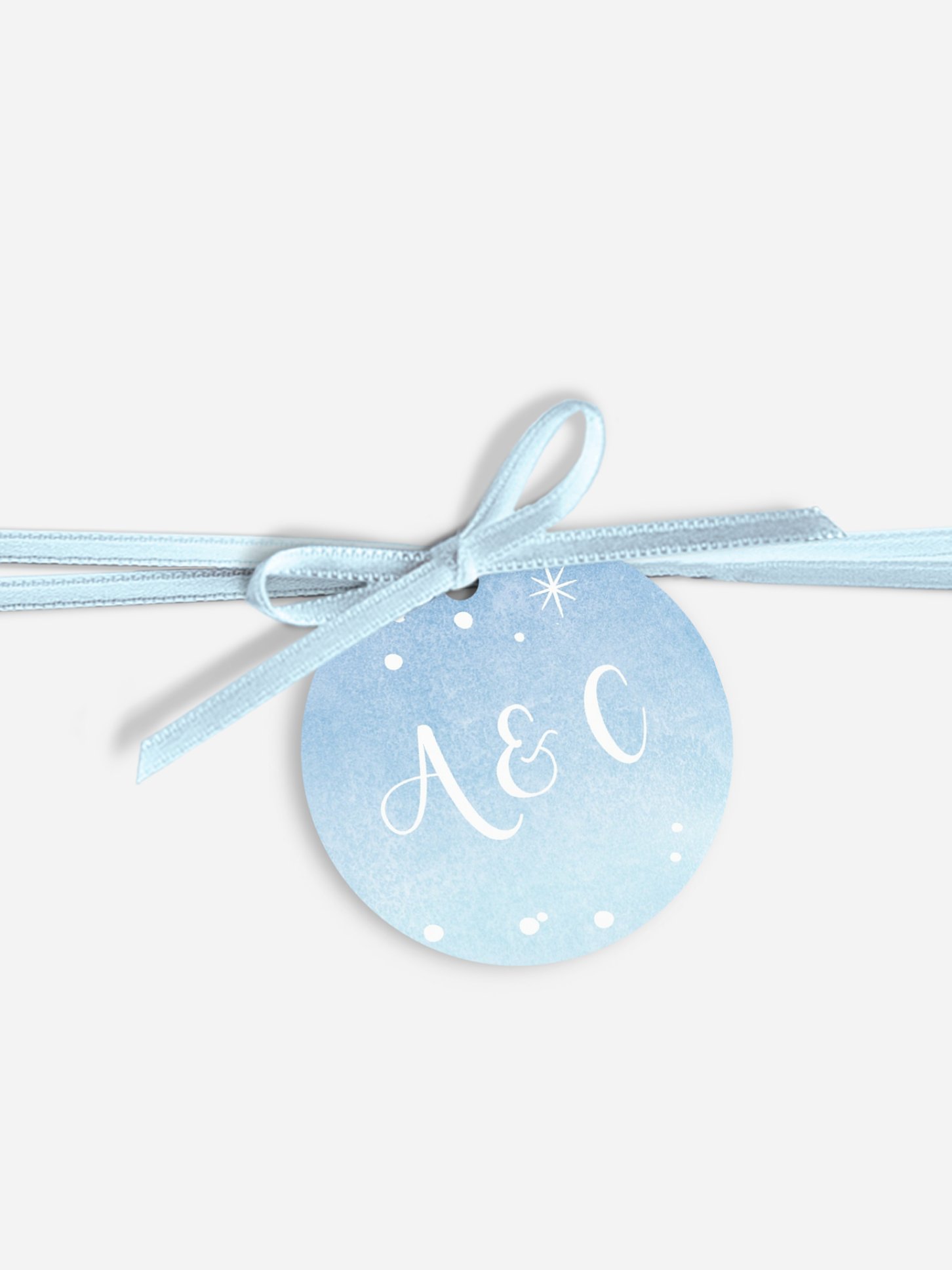 Anhänger mit Band zur Hochzeit Frozen