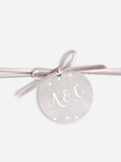 Anhänger mit Band zur Hochzeit Frozen
