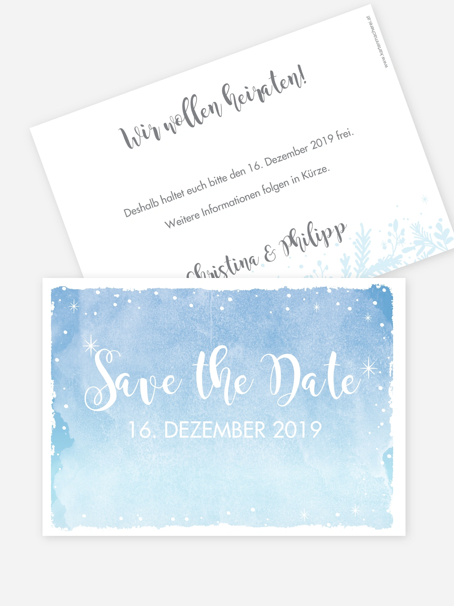 Save-the-Date Karte Frozen