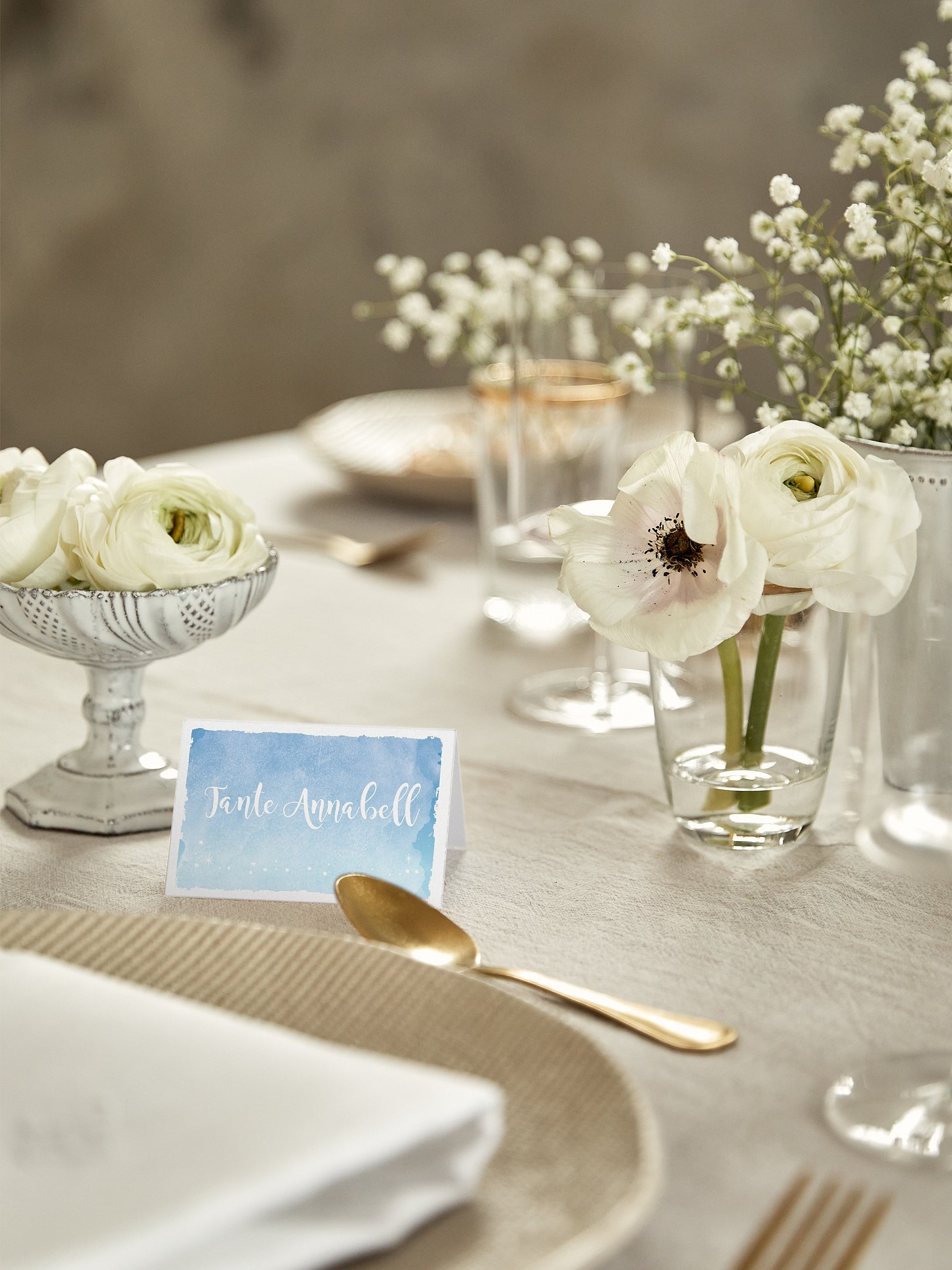 Tischkarte Hochzeit Frozen