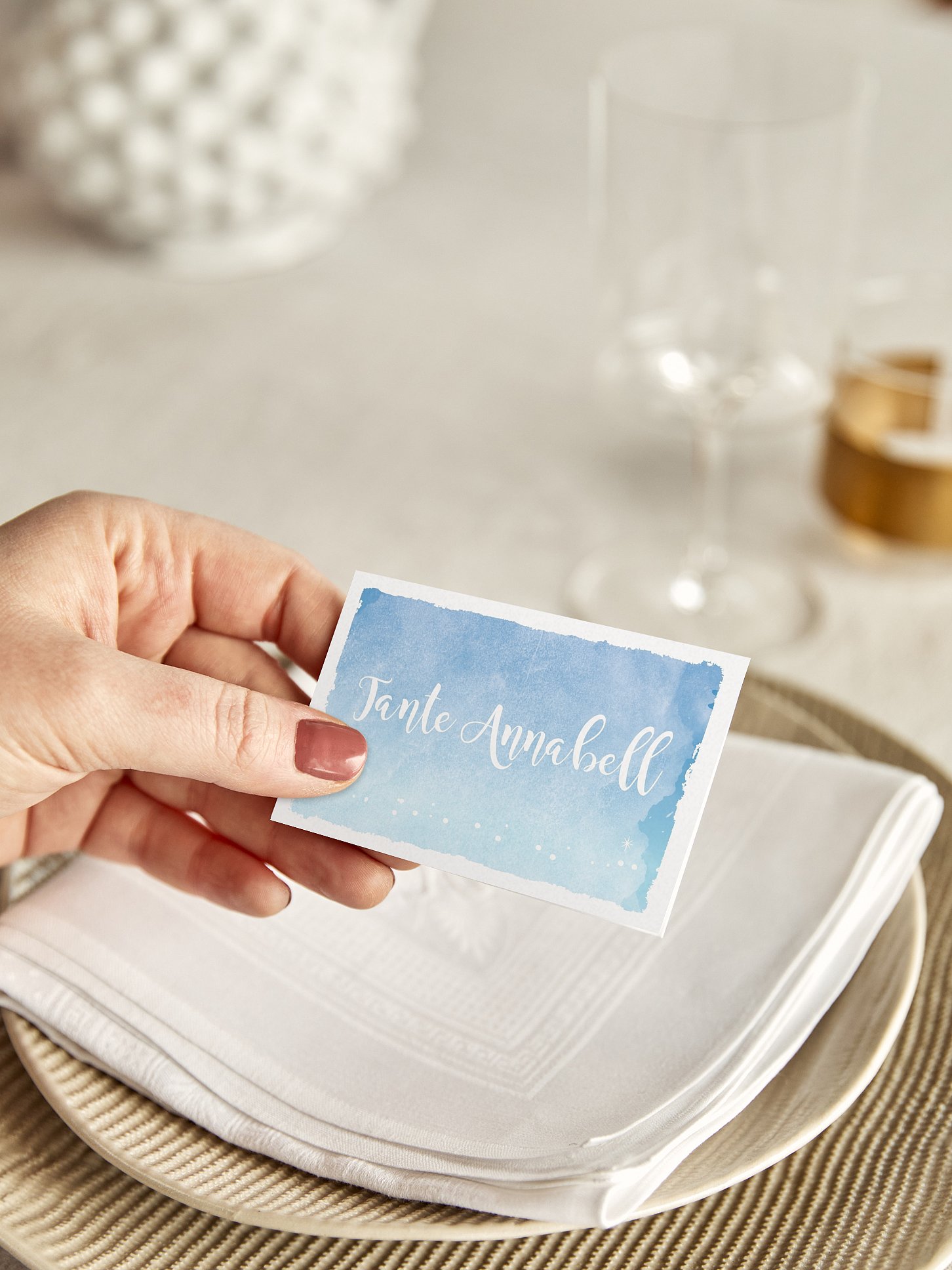 Tischkarte Hochzeit Frozen