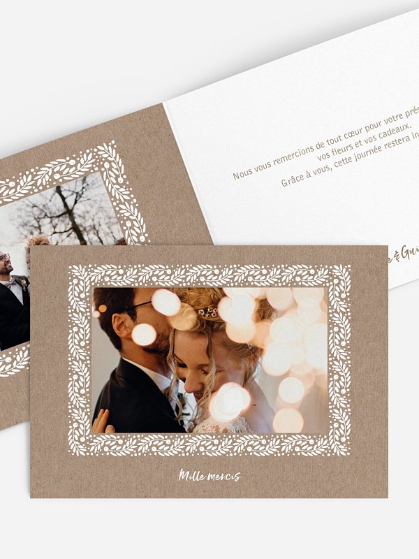 Carte de remerciements Cadre hivernal