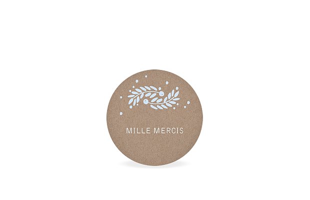 Étiquette cadeau mariage Cadre hivernal