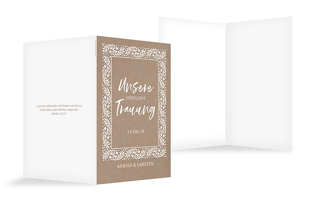 Kirchenheft Hochzeit Winter Frame