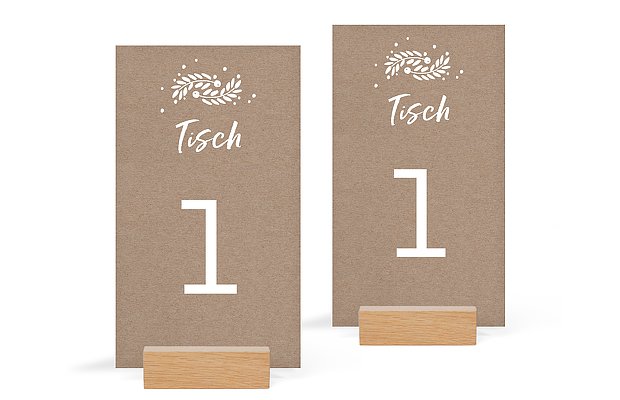 Tischnummer Winter Frame