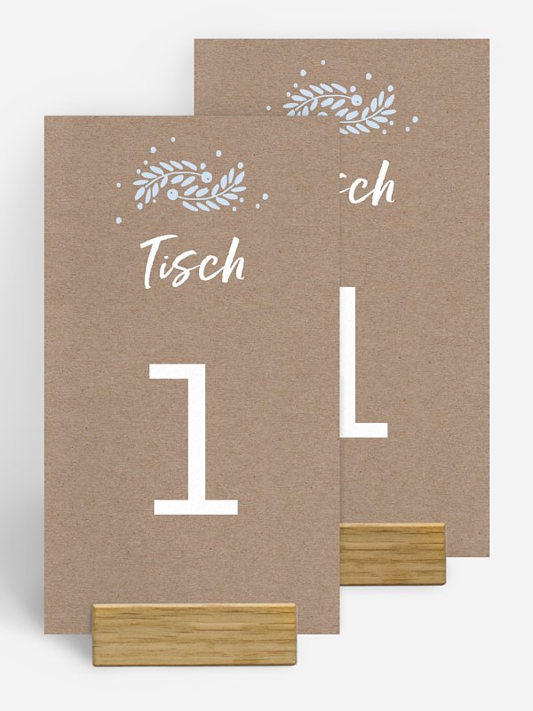 Tischnummer Winter Frame