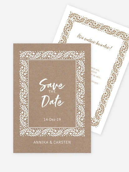 Save-the-Date Karte Winter Frame