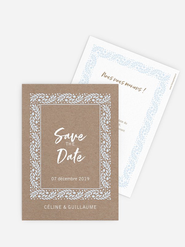 Save the date Cadre hivernal