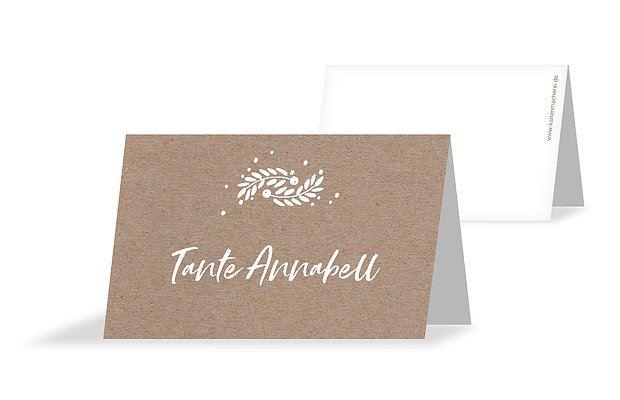 Tischkarte Hochzeit Winter Frame