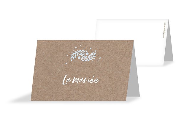 Marque-place mariage Cadre hivernal