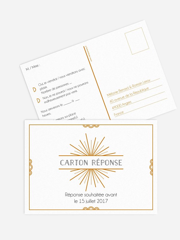Carton réponse Glamour