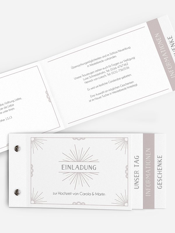 Hochzeitseinladung Glam