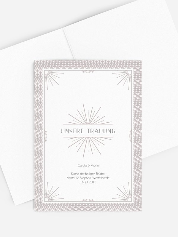 Kirchenheft Hochzeit Glam