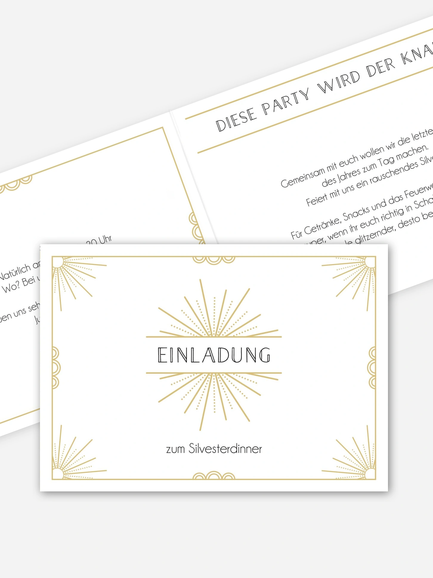 Partyeinladung Glam